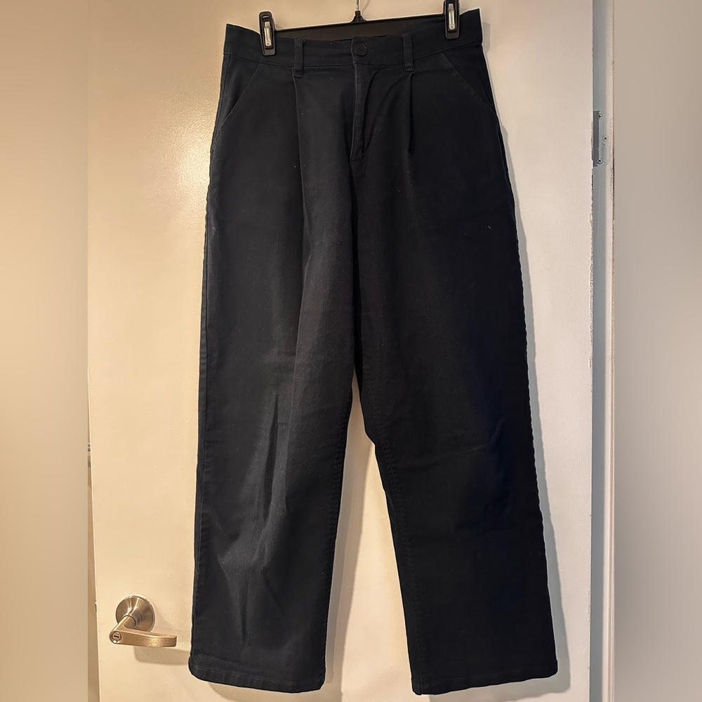 OAK + FORT black pleated pants